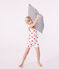 Pyjacourt cœur petite fille en coton blanc MARSHMALLOW/rouge TERKUIT