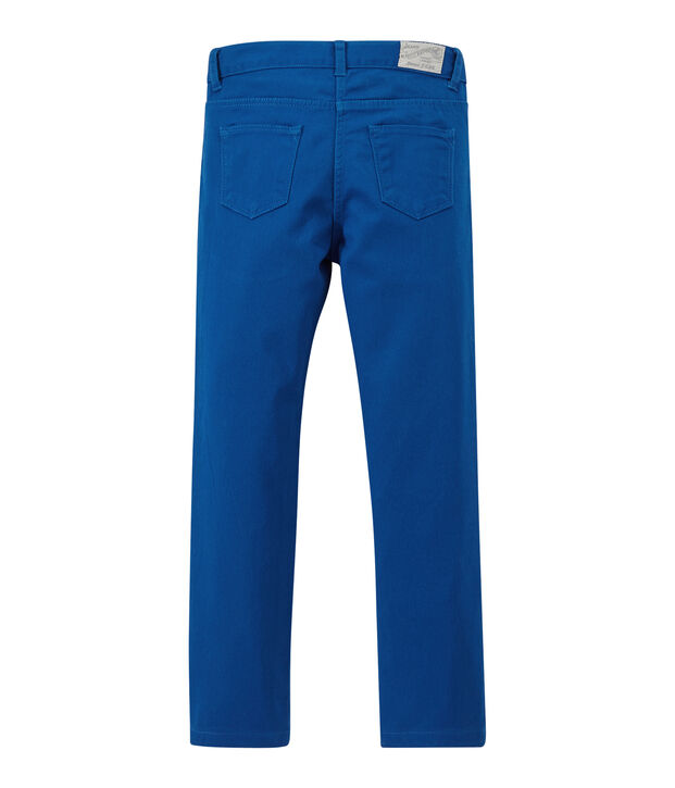 Pantalon fille en jean de couleur bleu