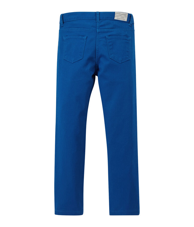 Pantalon fille en jean de couleur bleu