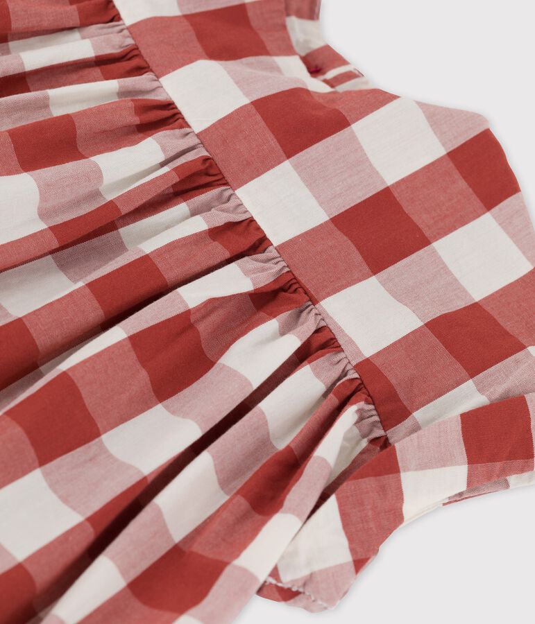 Robe en popeline vichy b&eacute;b&eacute; OMBRIE/ AVALANCHE
