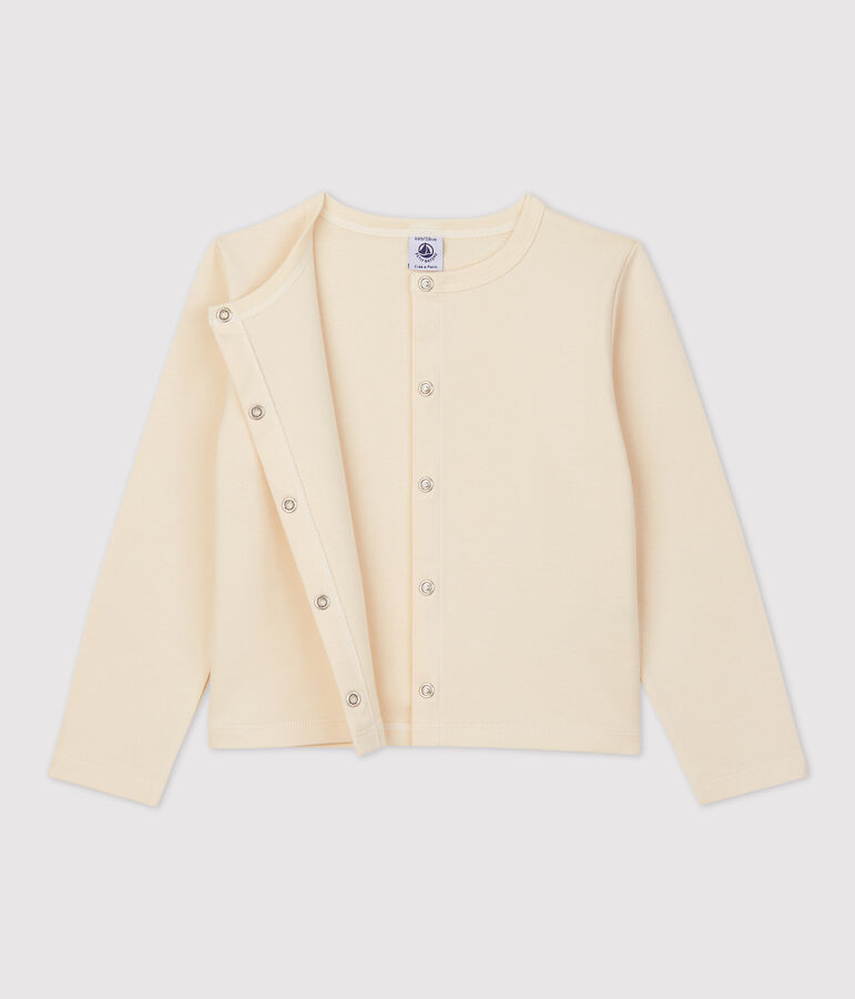 Cardigan en coton enfant fille &eacute;cru AVALANCHE