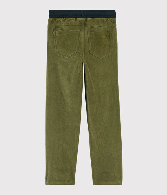 Pantalon en velours enfant garçon vert MILITARY