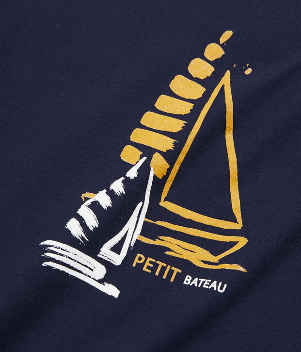 Tee-shirt enfant garcon bleu marine