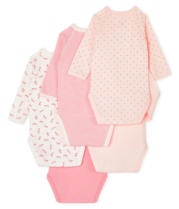 Lot de 5 bodies naissance manches longues b&eacute;b&eacute; multicouleur