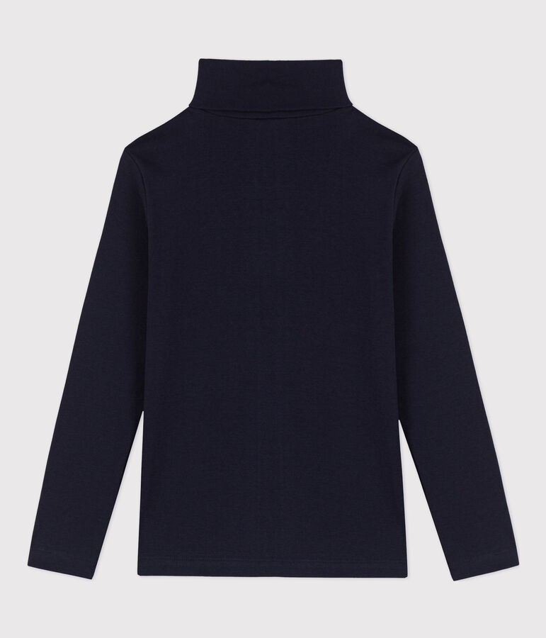 Sous-pull en coton enfant fille / gar&ccedil;on bleu SMOKING