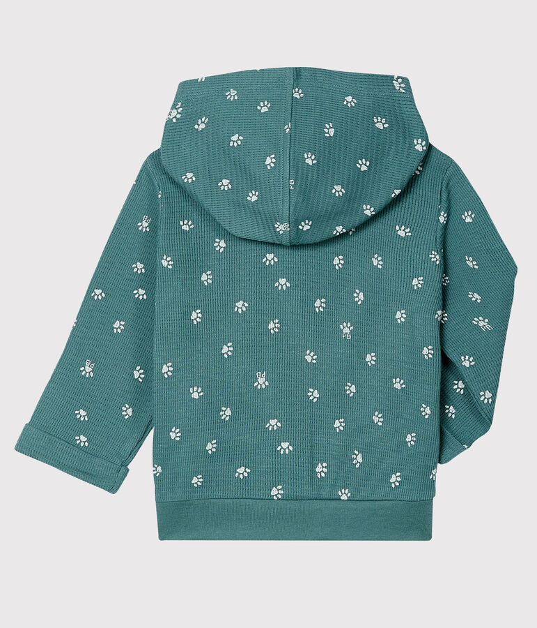 Sweatshirt &agrave; capuche imprim&eacute; b&eacute;b&eacute; vert/blanc