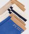 3 paires de chaussettes enfant en coton &agrave; rayures multicouleur