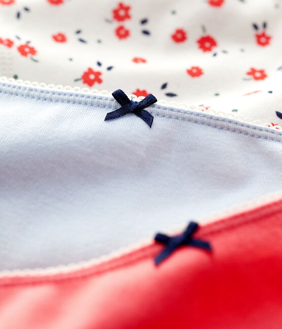 Lot de 3 shorties imprimé fleuri petite fille en coton biologique variante 1