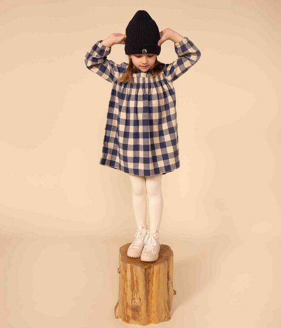 Robe manches longues en flanelle de coton à carreaux enfant fille INCOGNITO/ AVALANCHE