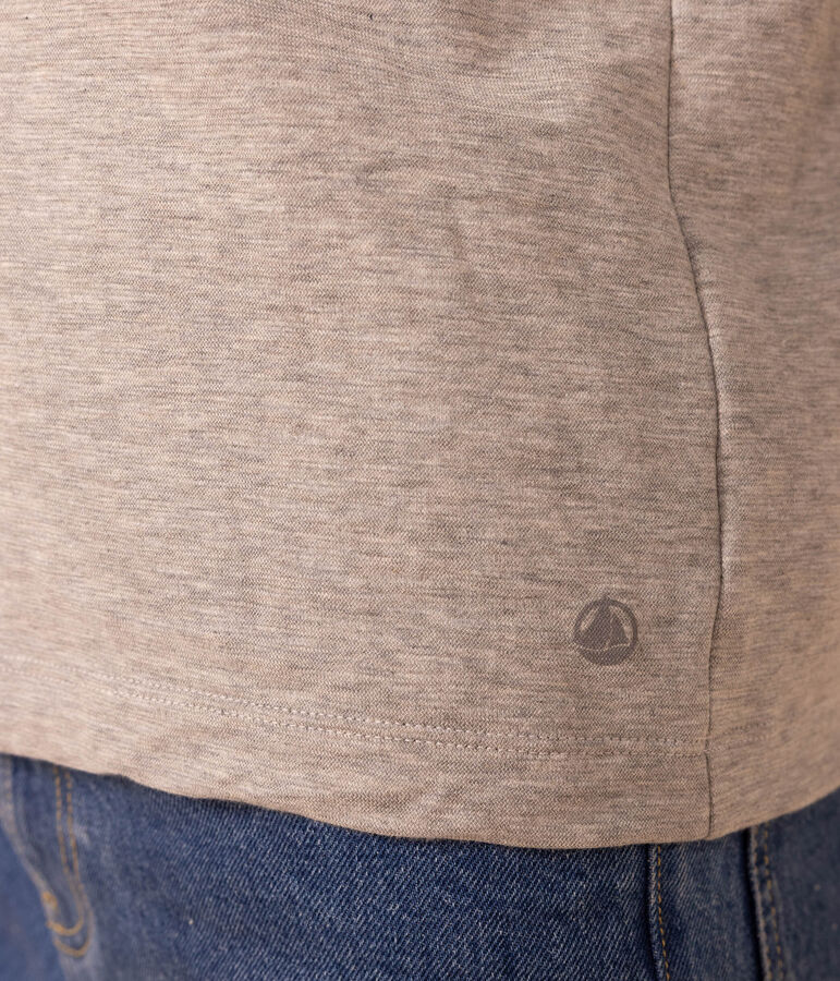 Tee-shirt col roul&eacute; LE DROIT en coton Femme gris