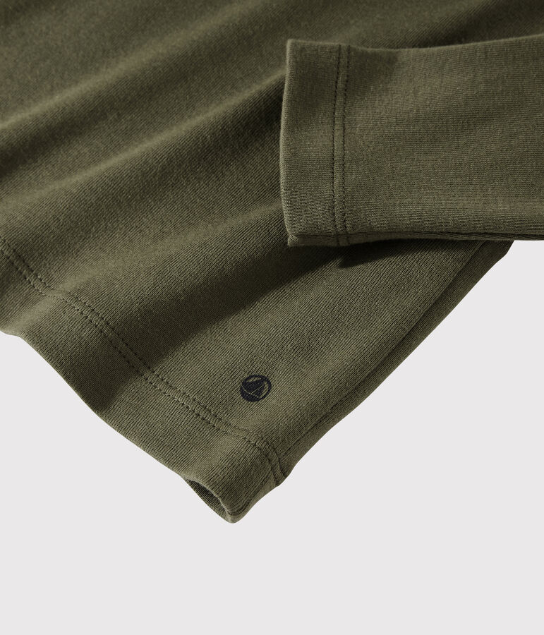 Sous-pull en coton enfant fille / gar&ccedil;on vert MILITARY