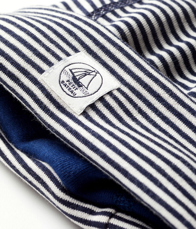 Bonnet naissance anti-ondes bleu/blanc