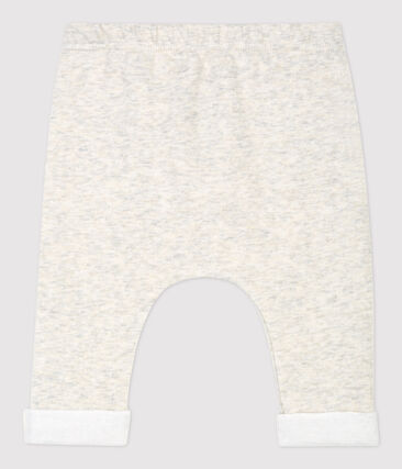 Pantalon bébé gris chiné en jersey de coton biologique