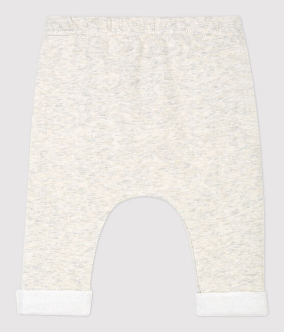 Pantalon bébé gris chiné en jersey de coton biologique beige MONTELIMAR CHINE
