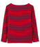 T-shirt mixte rayé rouge MARS/bleu SMOKING
