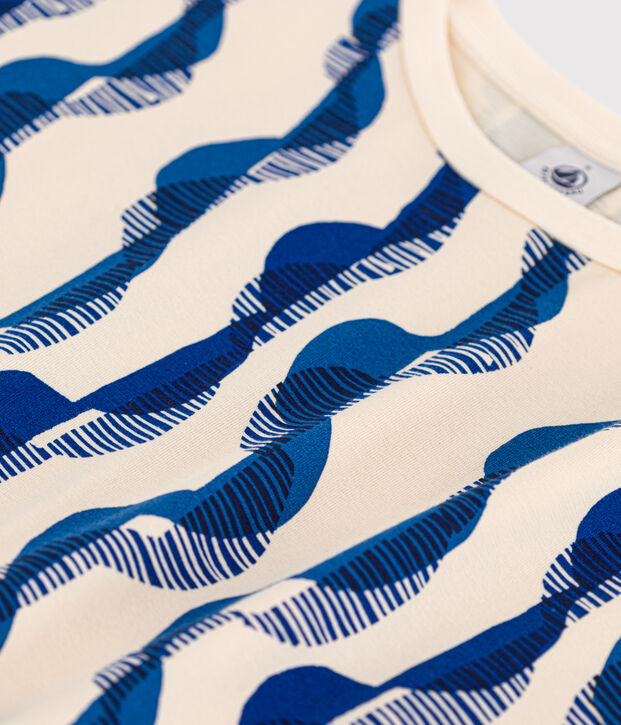 T-shirt LE BOXY imprim&eacute; en coton Femme &eacute;cru/multicouleur