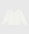 Cardigan enfant en coton uni blanc