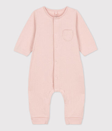 Combinaison longue unie en tubique bio bébé