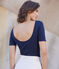 Body en coton et élasthanne femme bleu SMOKING