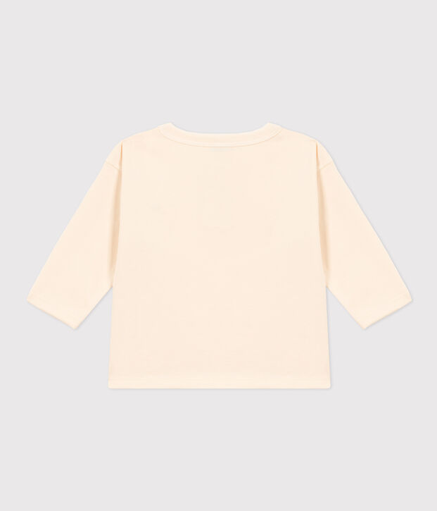 Tee-shirt manches longues en jersey b&eacute;b&eacute; &eacute;cru