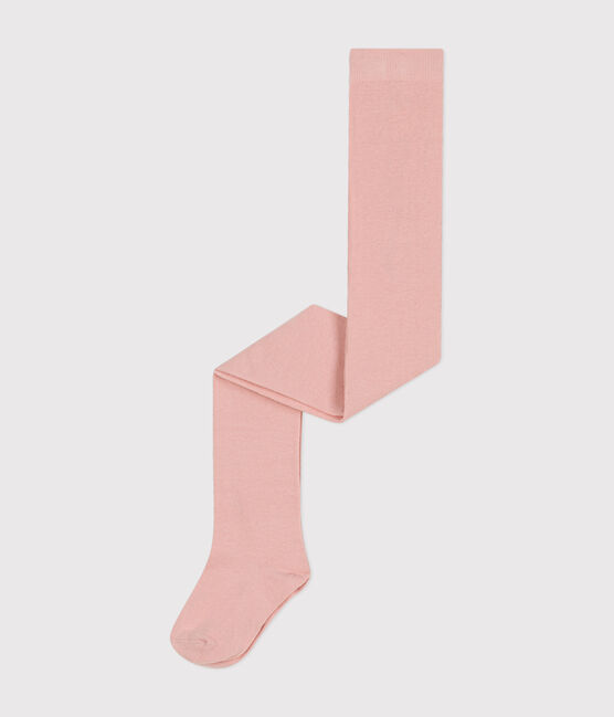 Collant uni en jersey de coton uni enfant rose SALINE