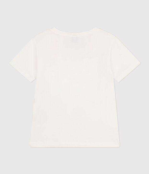 Tee-shirt imprim&eacute; en jersey l&eacute;ger enfant gar&ccedil;on blanc