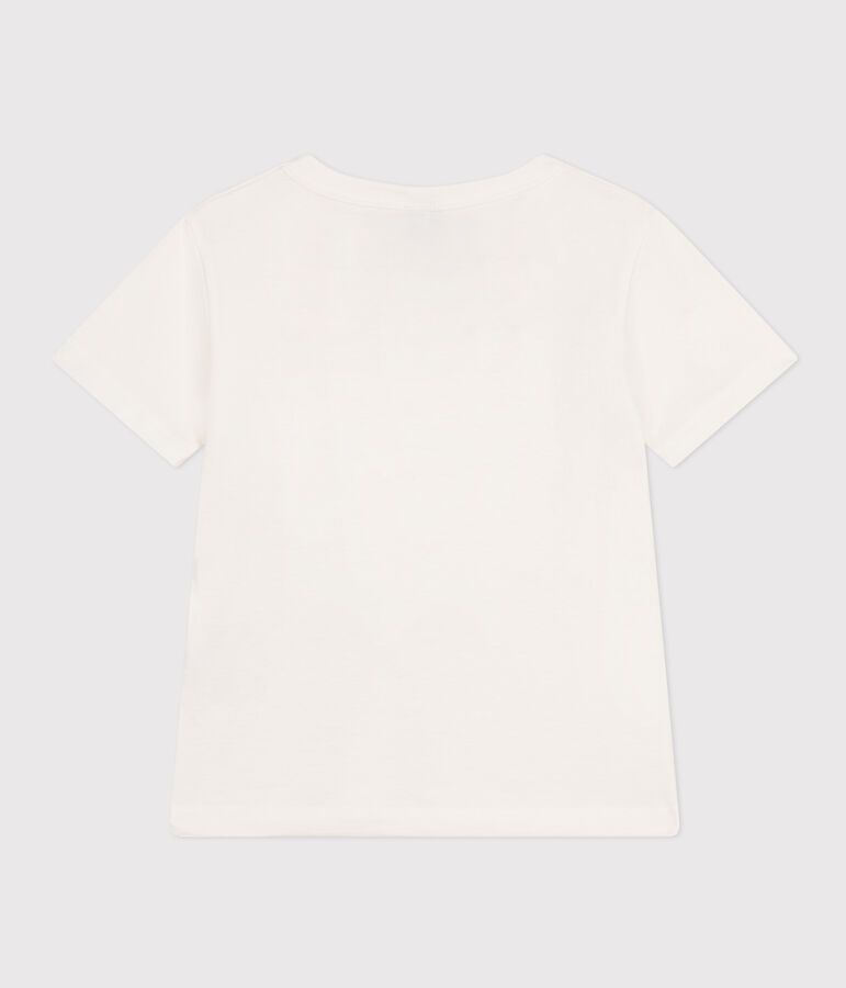 Tee-shirt imprim&eacute; en jersey l&eacute;ger enfant gar&ccedil;on blanc MARSHMALLOW