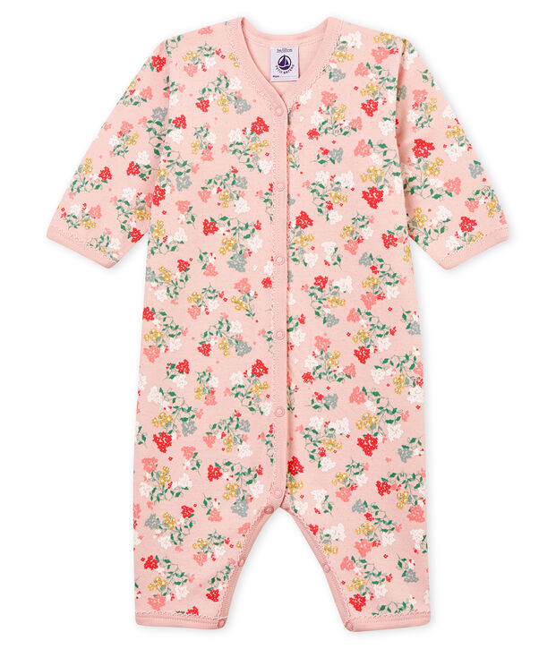 Dors bien sans pieds b&eacute;b&eacute; fille moelleux rose/multicouleur