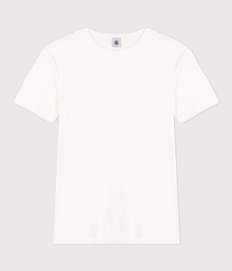 Tee-shirt L'ICONIQUE cocotte en coton Femme blanc ECUME