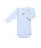 Body bébé garçon manches longues à milleraies bleu FRAICHEUR/blanc ECUME