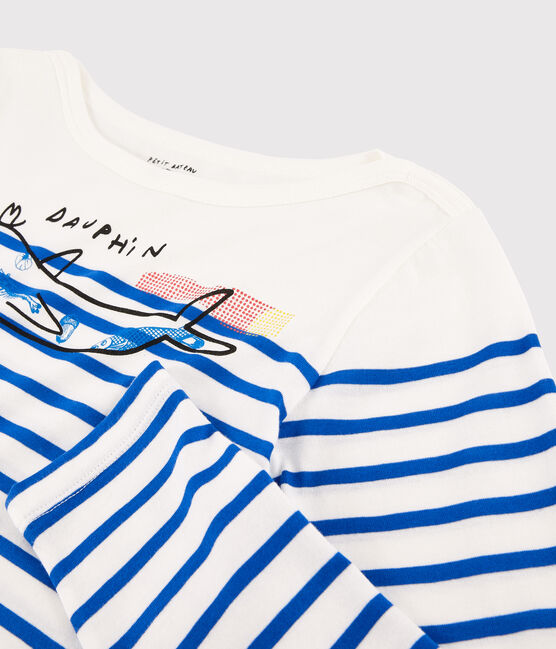 Marinière Femme Serge Bloch blanc MARSHMALLOW/bleu PERSE