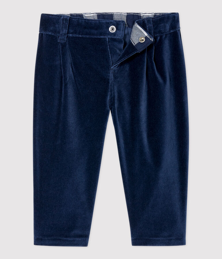 Pantalon en velours b&eacute;b&eacute; bleu