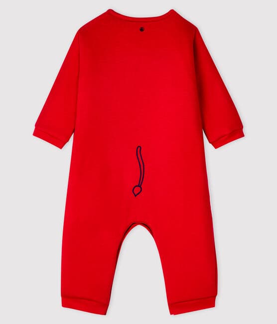 Combinaison longue en coton bébé fille/bébé garçon rouge TERKUIT