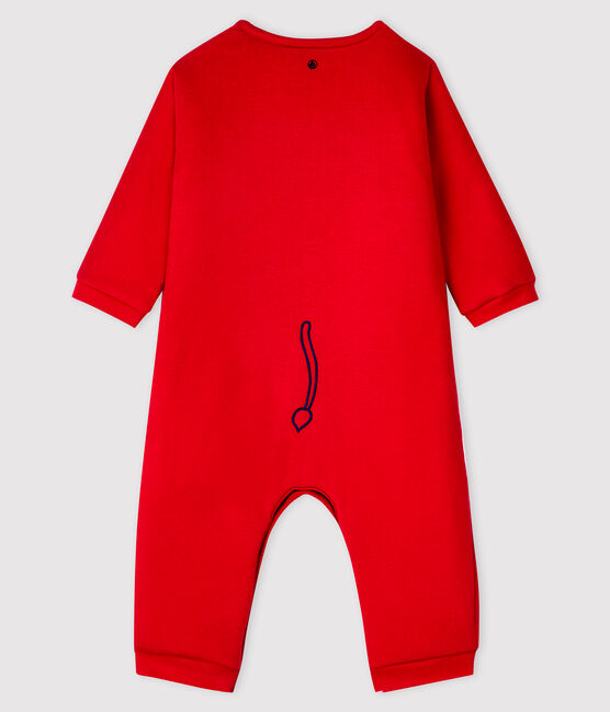Combinaison longue en coton bébé fille/bébé garçon rouge TERKUIT