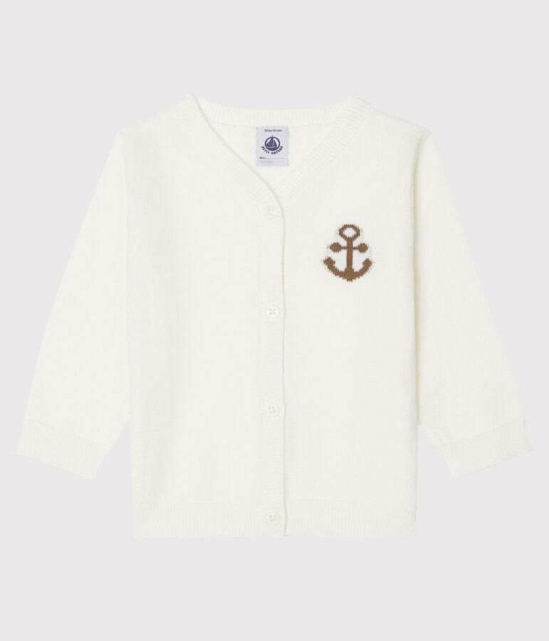 Cardigan b&eacute;b&eacute; gar&ccedil;on blanc