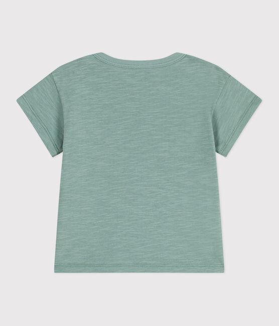 T-shirt bébé en coton à manches courtes uni vert PAUL