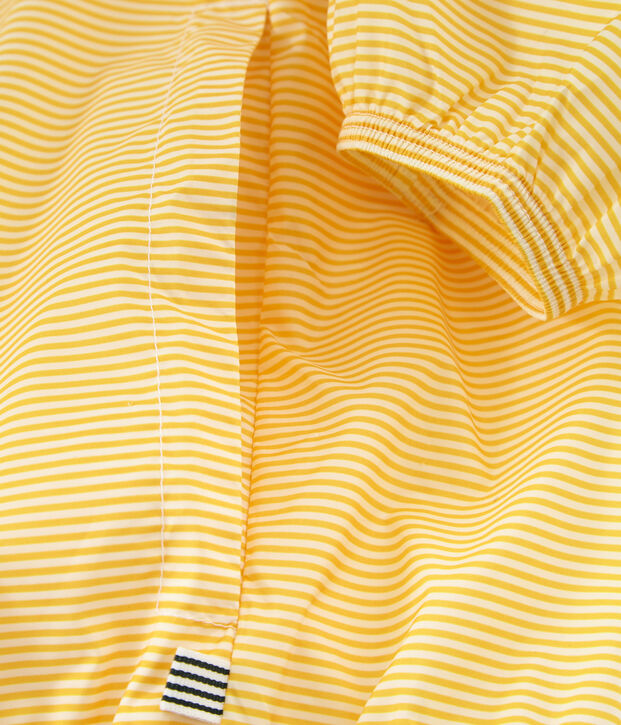 Coupe-vent court mixte jaune/blanc