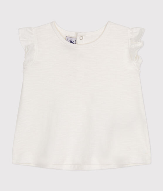 Blouse sans manche en coton bébé blanc MARSHMALLOW