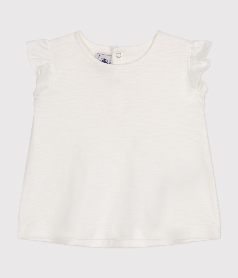 Blouse sans manche en coton b&eacute;b&eacute; blanc MARSHMALLOW