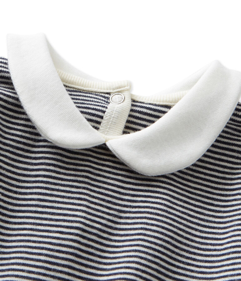 Body b&eacute;b&eacute; fille en milleraies bleu/blanc