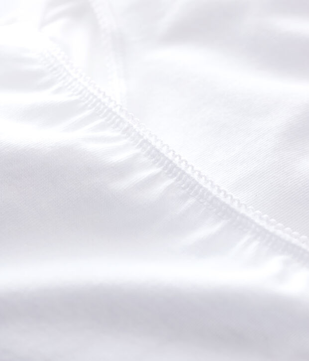 Lot de 2 shorties blancs petite fille en coton biologique et &eacute;lasthanne multicouleur