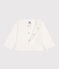 Cardigan bébé en coton uni blanc MARSHMALLOW