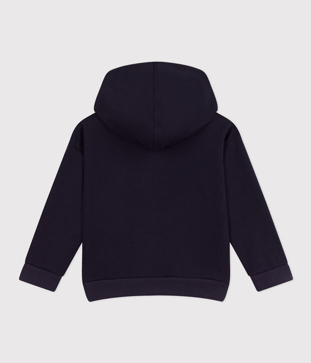 Sweatshirt zipp&eacute; &agrave; capuche enfant gar&ccedil;on bleu marine