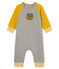 Combinaison longue bébé garçon en molleton gris SUBWAY/jaune BOUDOR