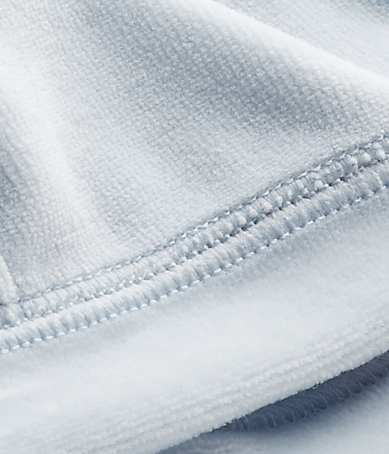 Bonnet de naissance b&eacute;b&eacute; mixte en velours bleu FRAICHEUR