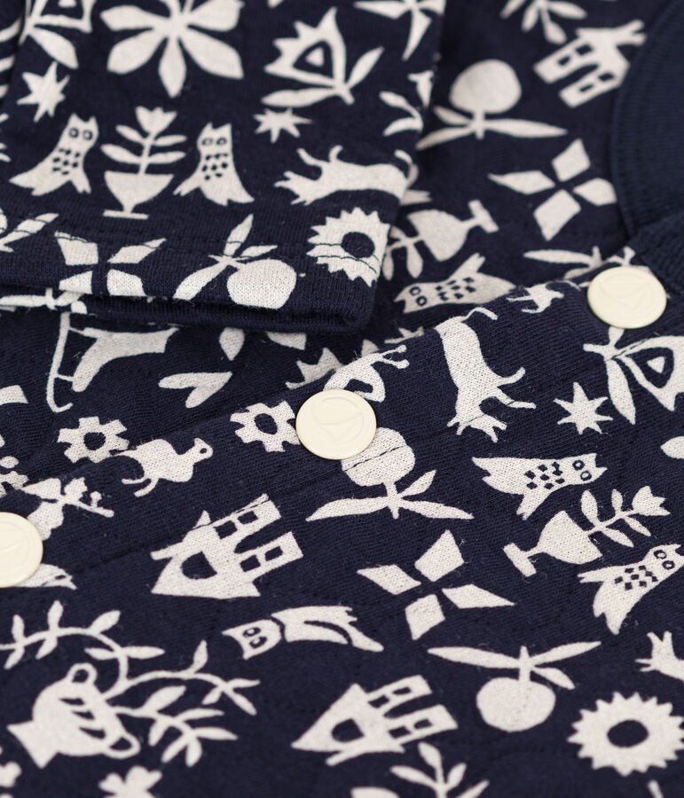 Cardigan en tubique matelass&eacute; imprim&eacute; b&eacute;b&eacute; bleu SMOKING/ AVALANCHE