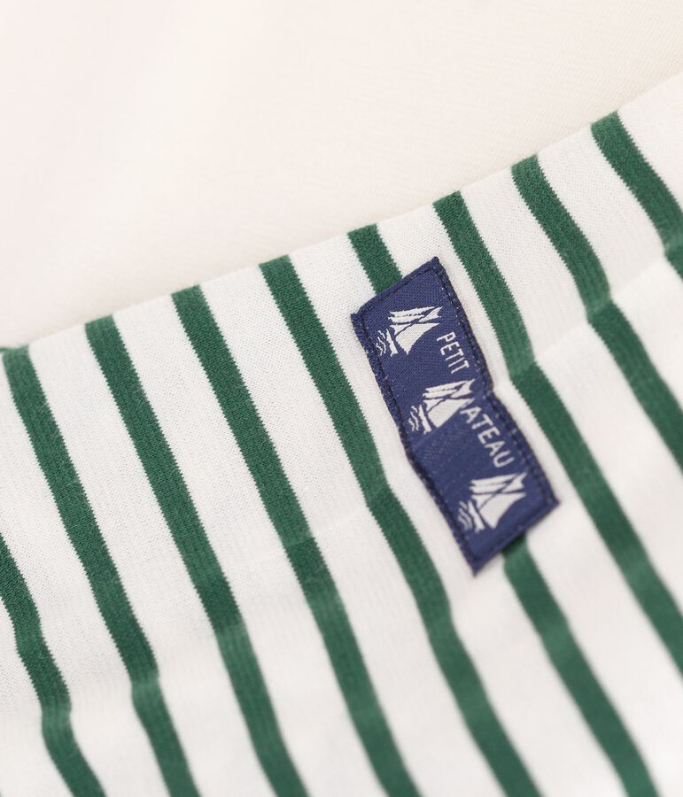 Tee-shirt marini&egrave;re femme en coton vert MILK/ WILLOW