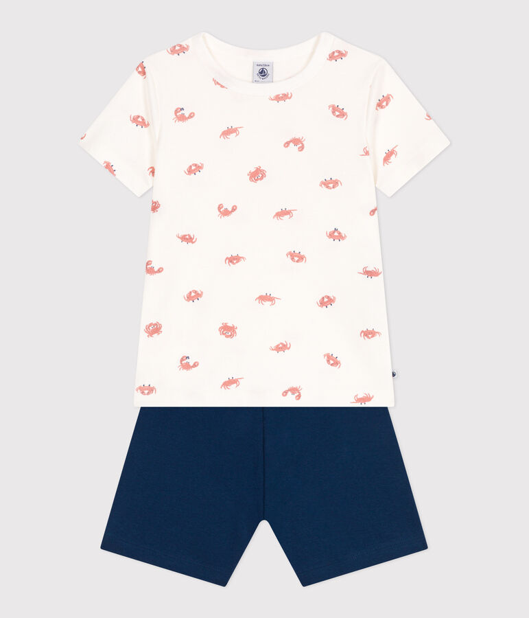Pyjama short enfant en coton imprim&eacute; crabes INCOGNITO/ MULTICO