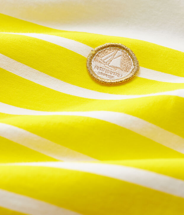 Tee-shirt enfant fille blanc/jaune