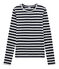 Tee shirt manches longues iconique femme bleu SMOKING/gris BELUGA